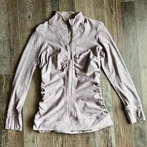 Lululemon Athletica Heathered Mauve Zip-Up Top